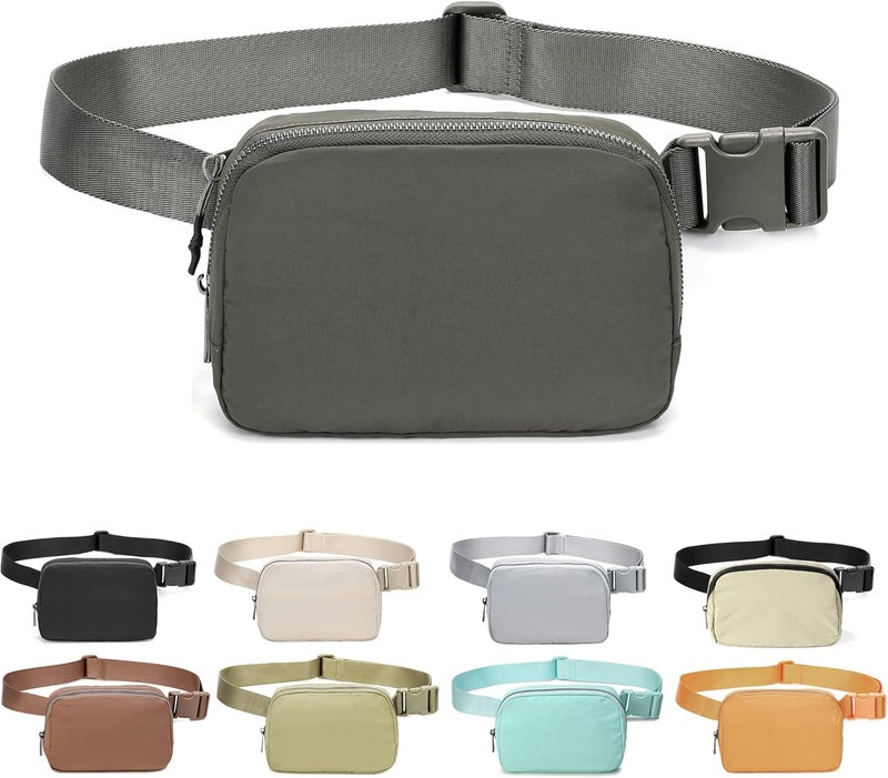 MEISEE Fanny Belt Bag Waist Pack Crossbody Bags Bum Bag for Running Hiking Travel Workout Adjustable Strap for Women-dark grey - Image 1